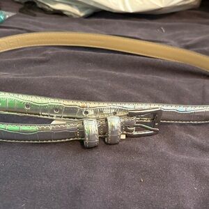 LOFT Iridescent Silver Belt